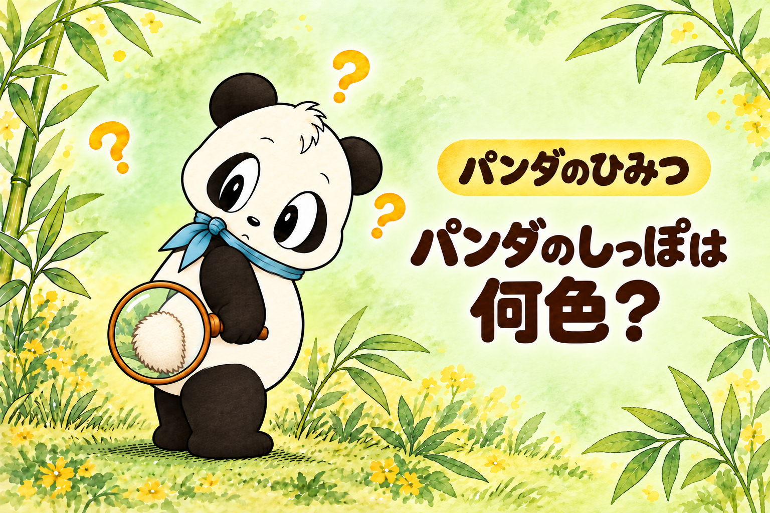 パンダのしっぽは白?黒?短いしっぽの長さと使い道